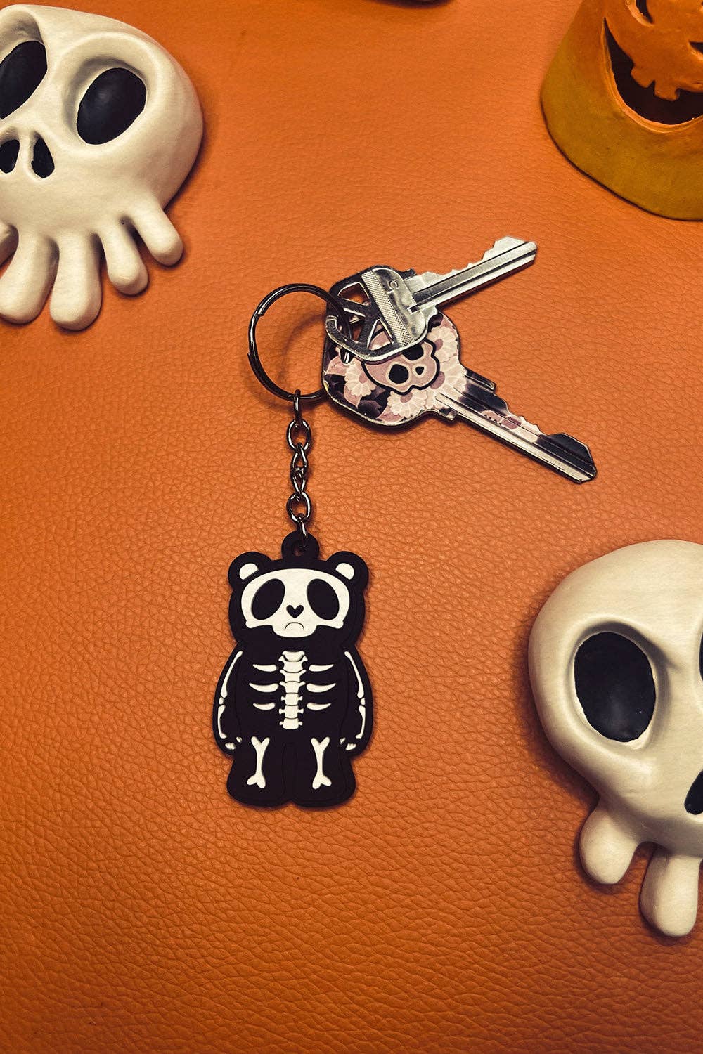 Grumpy Bones Bear Keychain