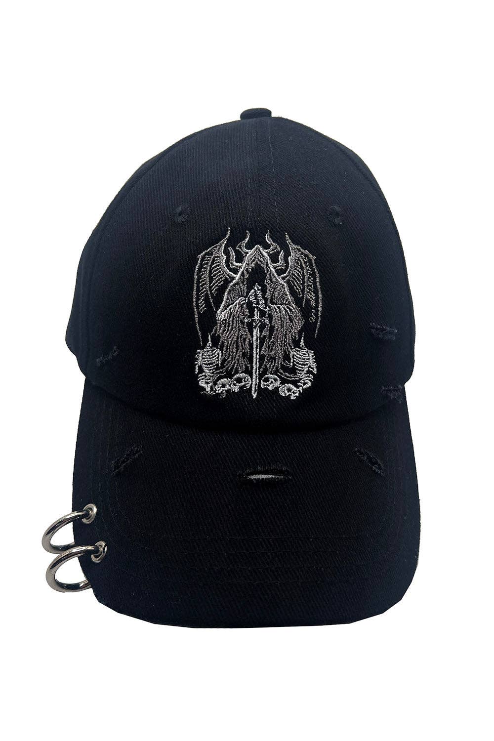 Grim Reaper Pierced Baseball Cap