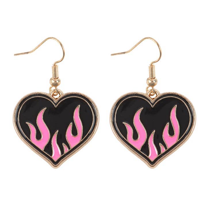 Burning Heart Earrings