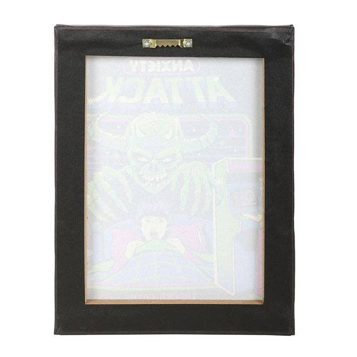 19x25cm Anxiety Attack Canvas Plaque by Steven Rhodes