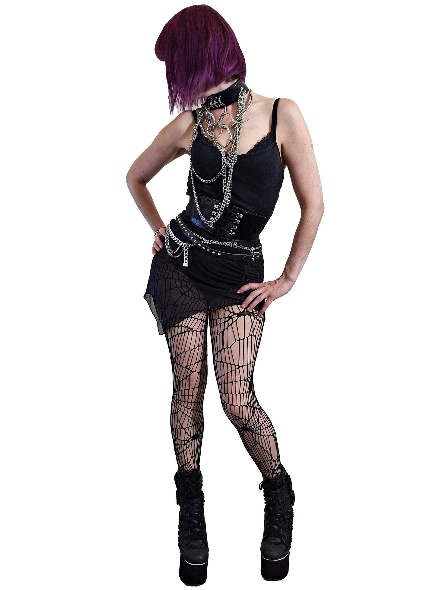 Necessary Evil Minerva Mesh Mini Skirt or Topper for Leggings