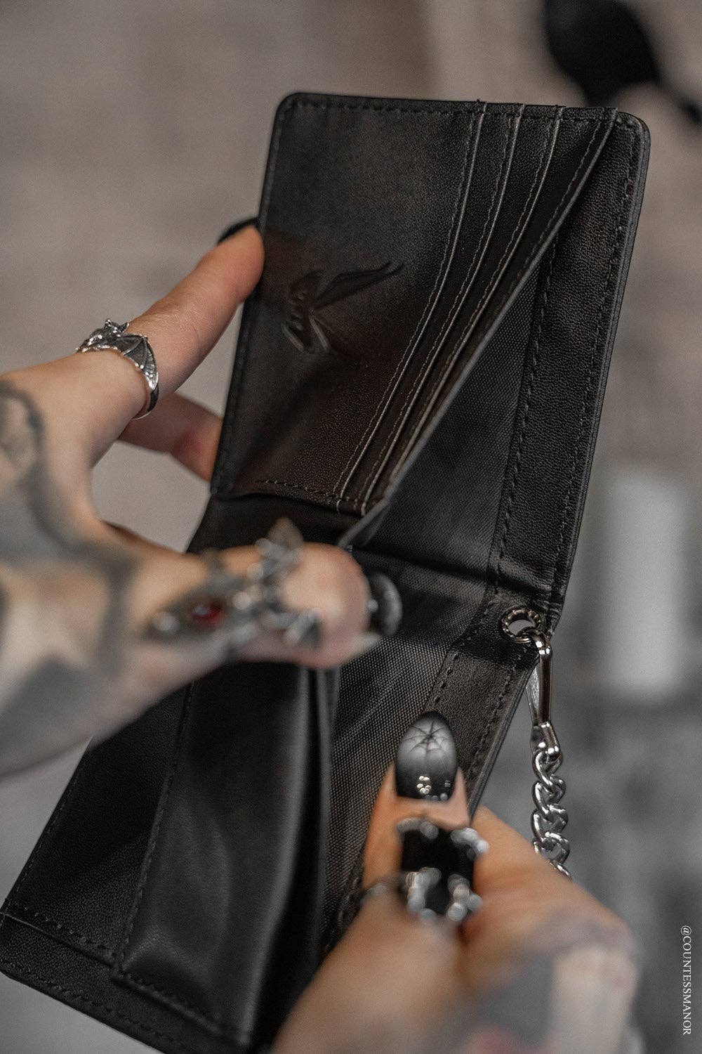Angel of Death Bifold Wallet w/ Chain