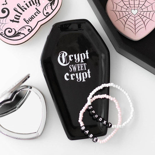 Crypt Sweet Crypt Gothic Coffin Shaped Trinket Tray