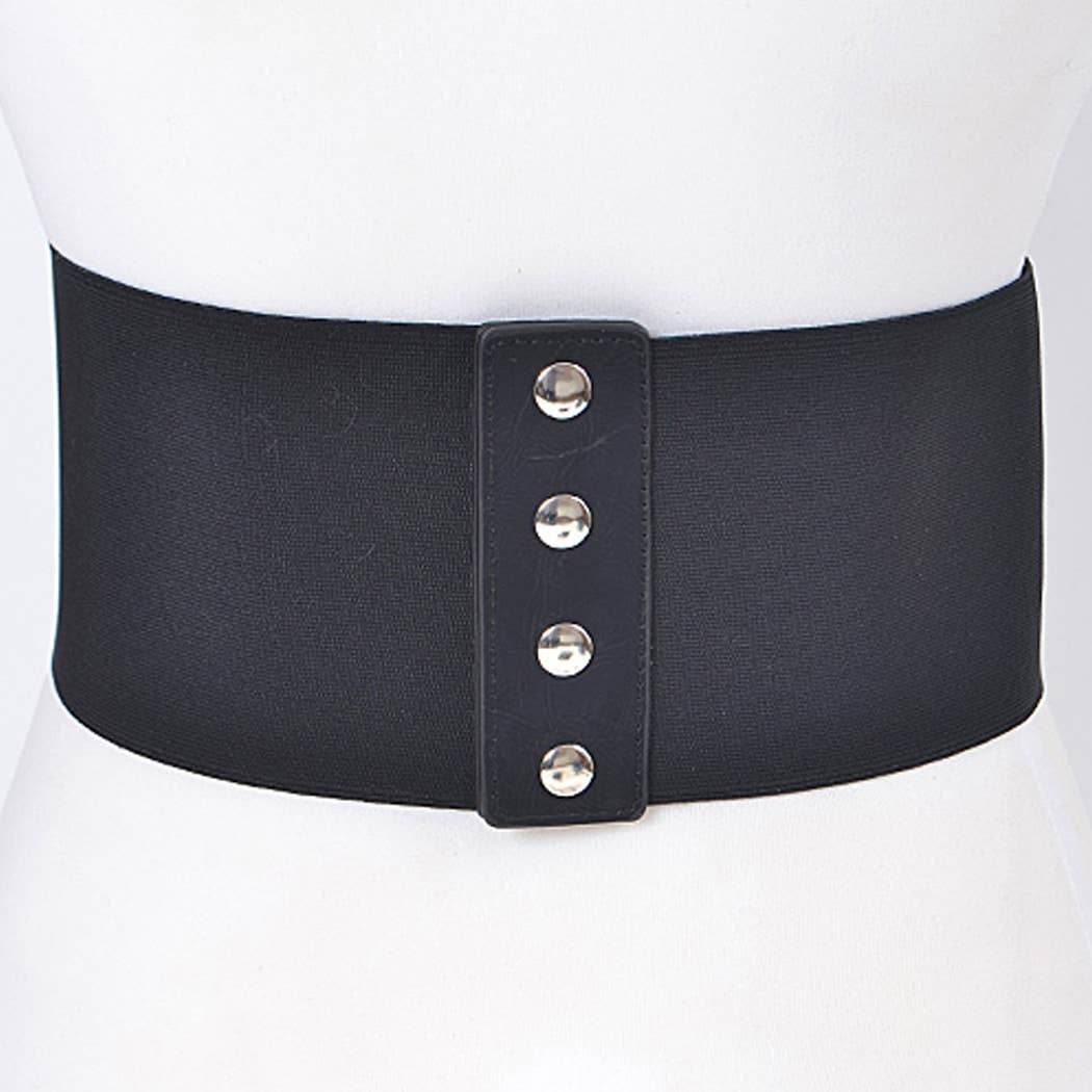Corset Thick Belt With Red Rose Details
