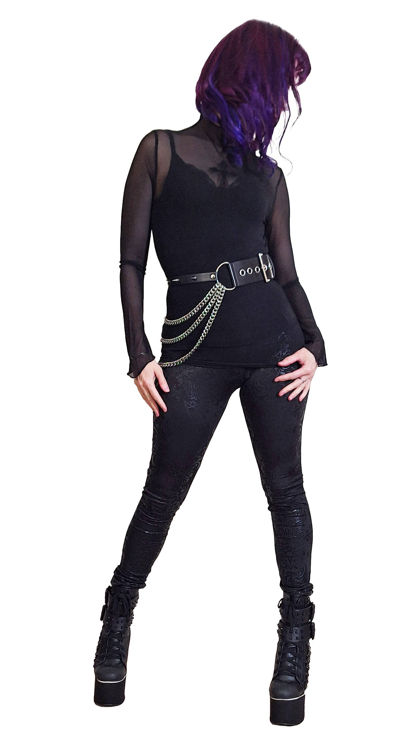 Necessary Evil Nyx Asymmetric Gothic Chain Belt