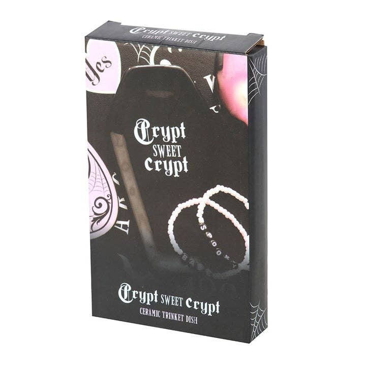 Crypt Sweet Crypt Gothic Coffin Shaped Trinket Tray