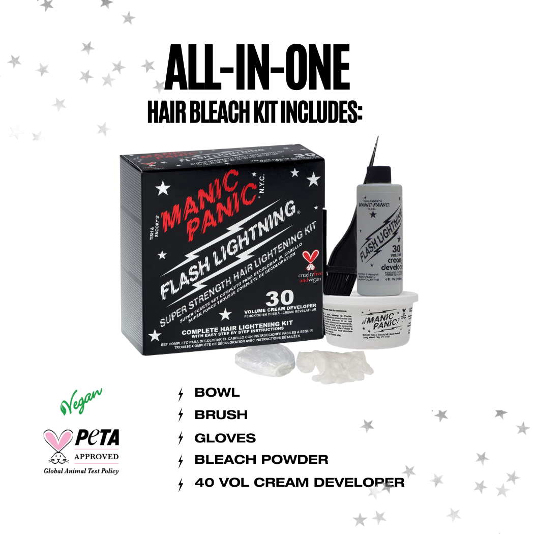 Flash Lightning® HairBleach Kit - 30 Volume Cream Developer
