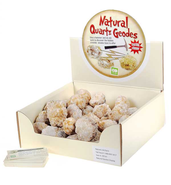 Break Open Natural Quartz Geodes