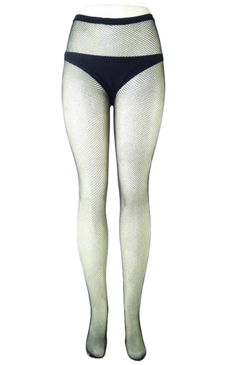 High Rise French Cut Fishnet Sheer Tight Pantyhose