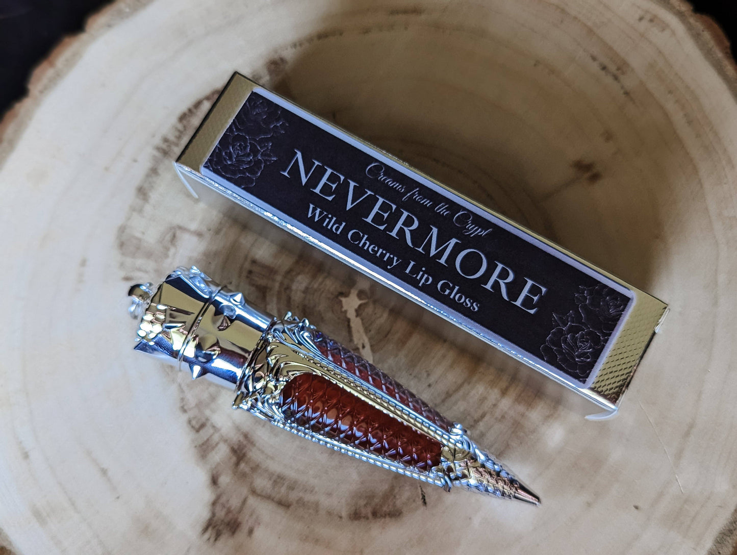 NEVERMORE - (Silver Edition) Red wild cherry lip gloss