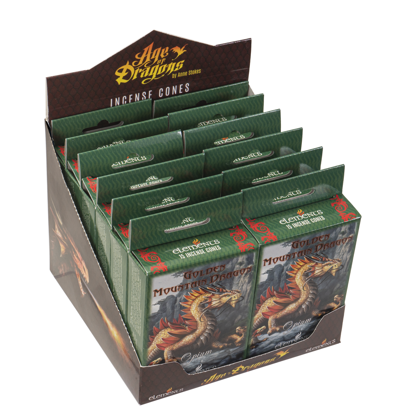 13818 Golden Mountain Dragon Incense Cones
