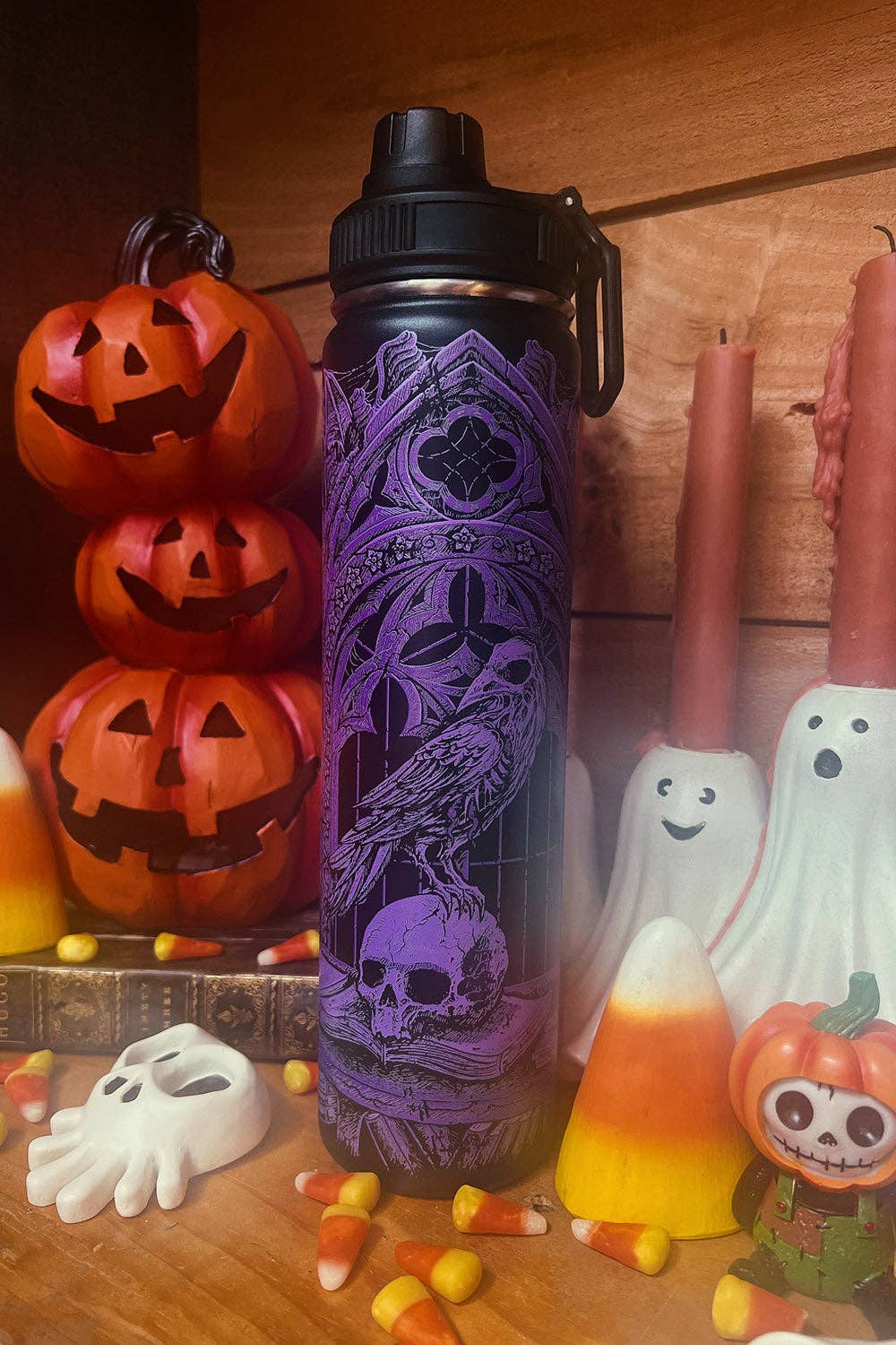 Quoth the Raven 24 Oz Water Bottle Tumbler