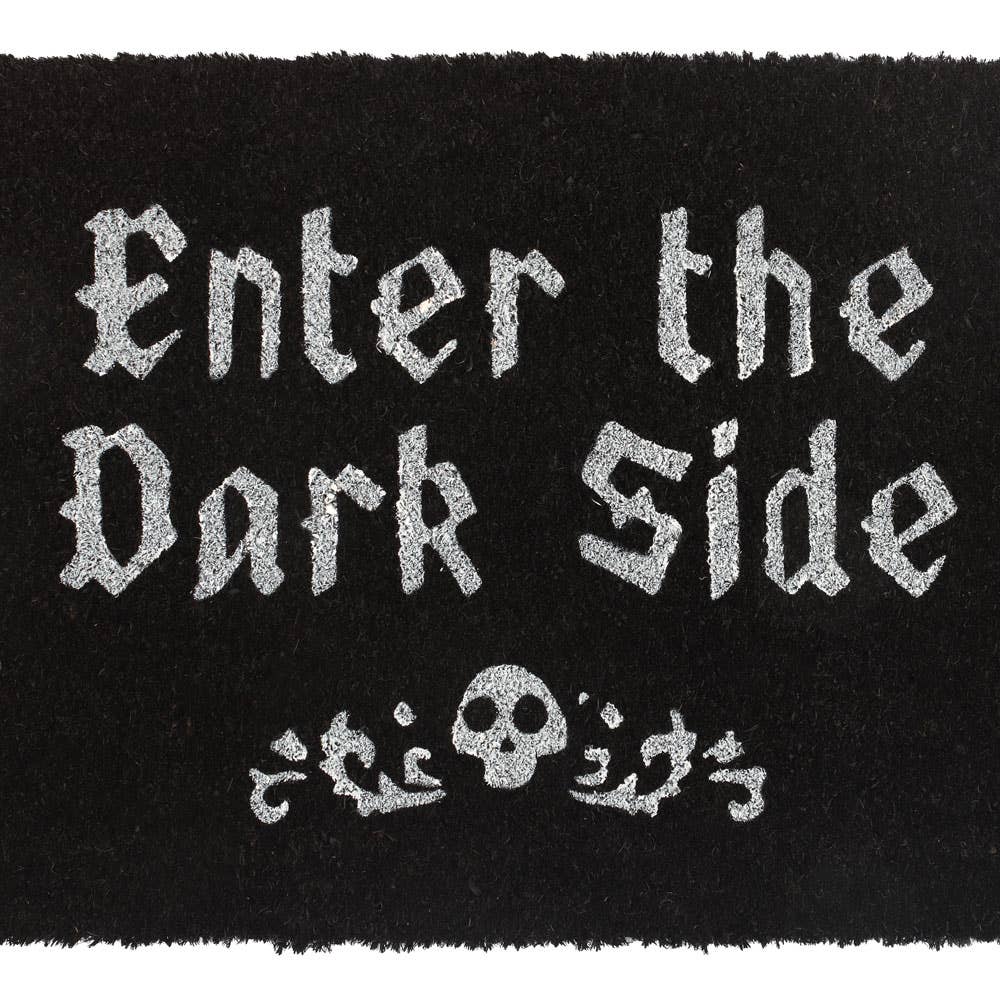 Gothic Black Enter The Dark Side Coir Doormat