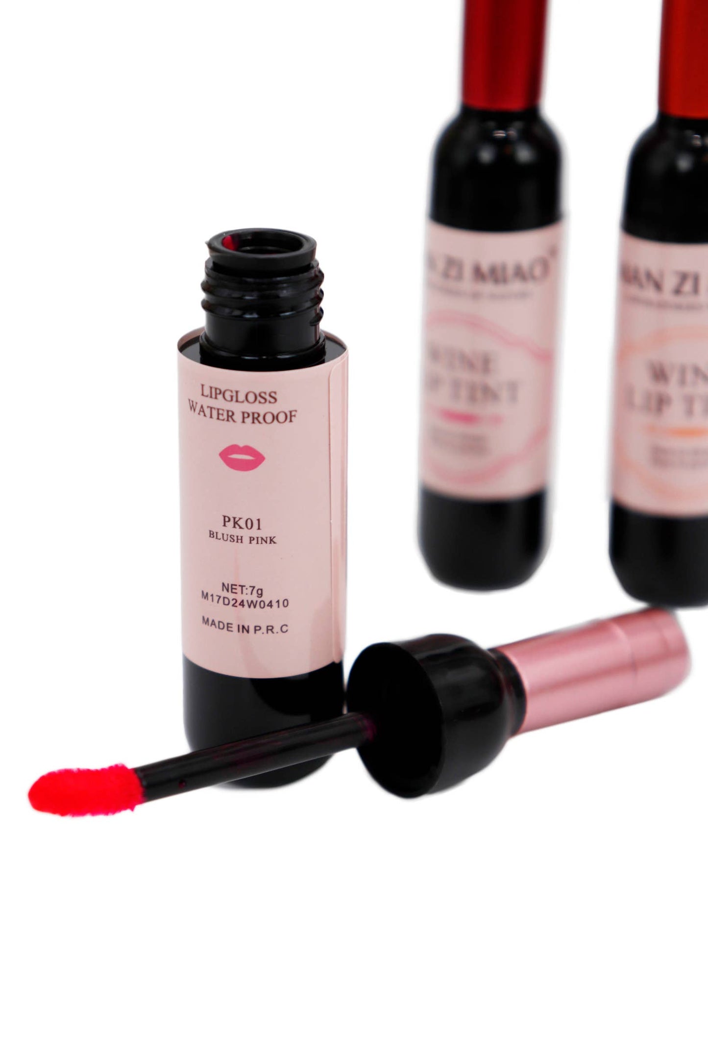 Wine Matte Waterproof Novelty Lip Gloss Souvenir - 24 pcs