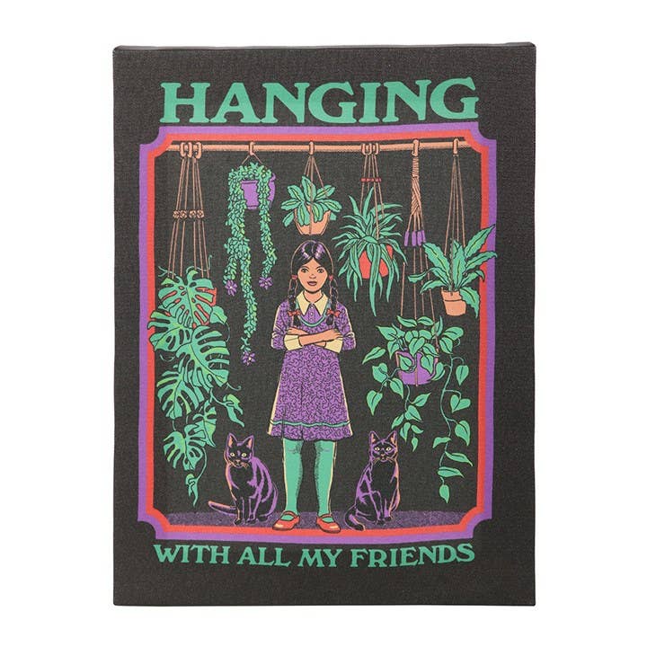 19x25cm Hanging With All My Friends Canvas Plaque by Steven Rhodes