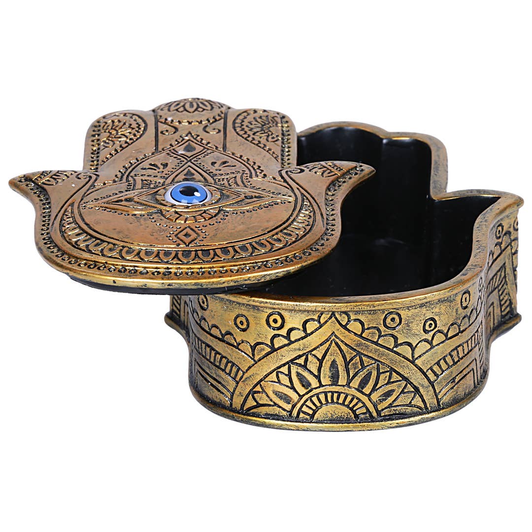 12821 Hamsa Luck Trinket Box