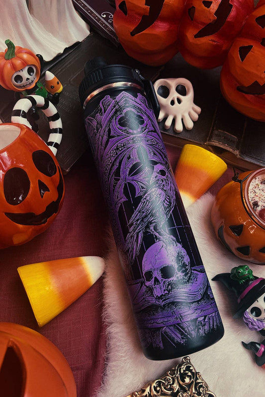 Quoth the Raven 24 Oz Water Bottle Tumbler