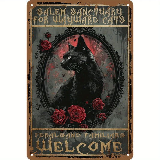 Salem Sanctuary for Wayward Cats Metal Sign 8x12