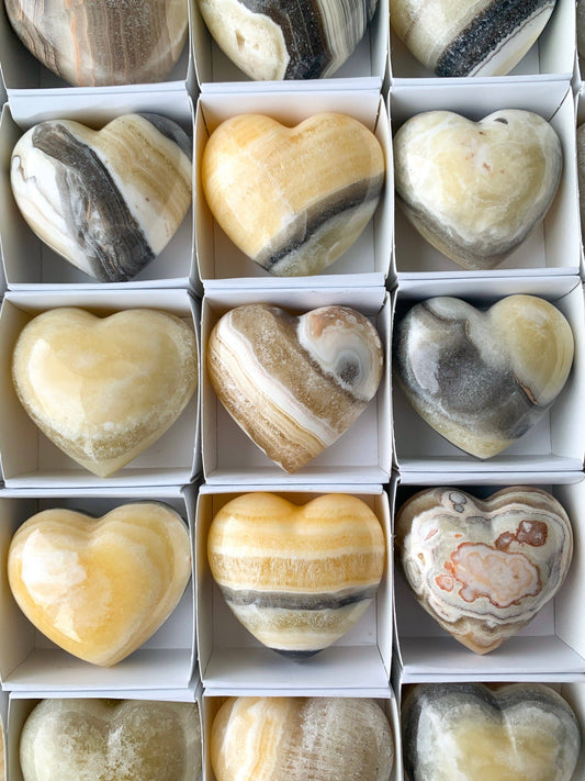 Zebra Calcite Heart