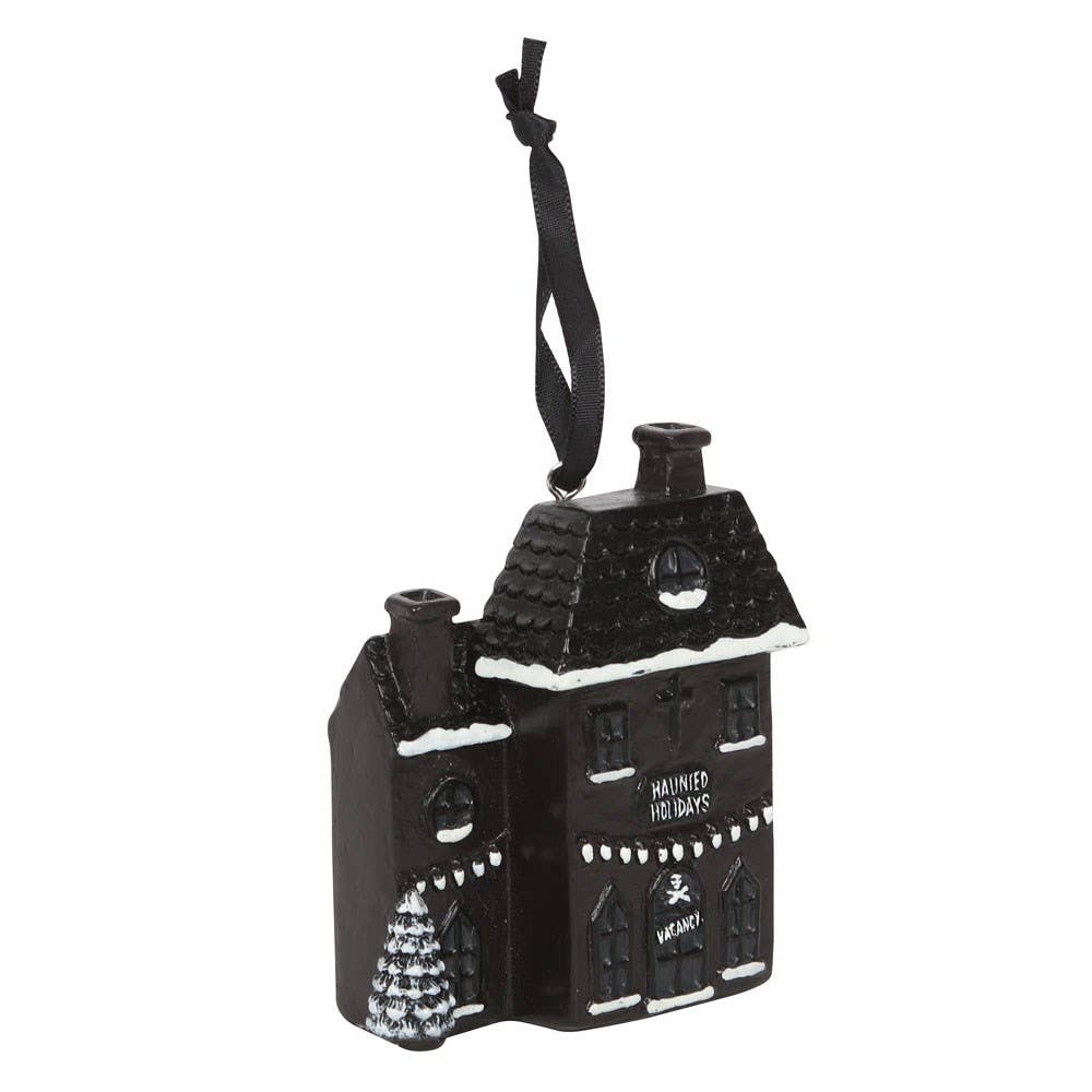 Haunted Holiday House Resin Gothic Christmas Decoration