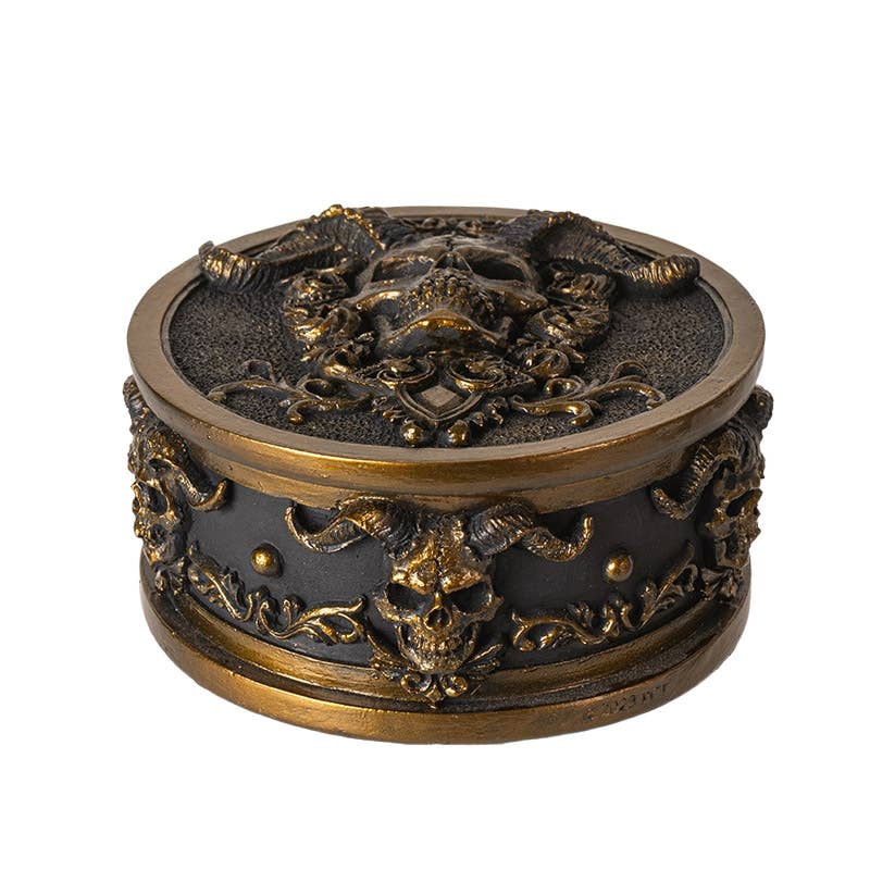 15799 Skull Gothic Trinket Box