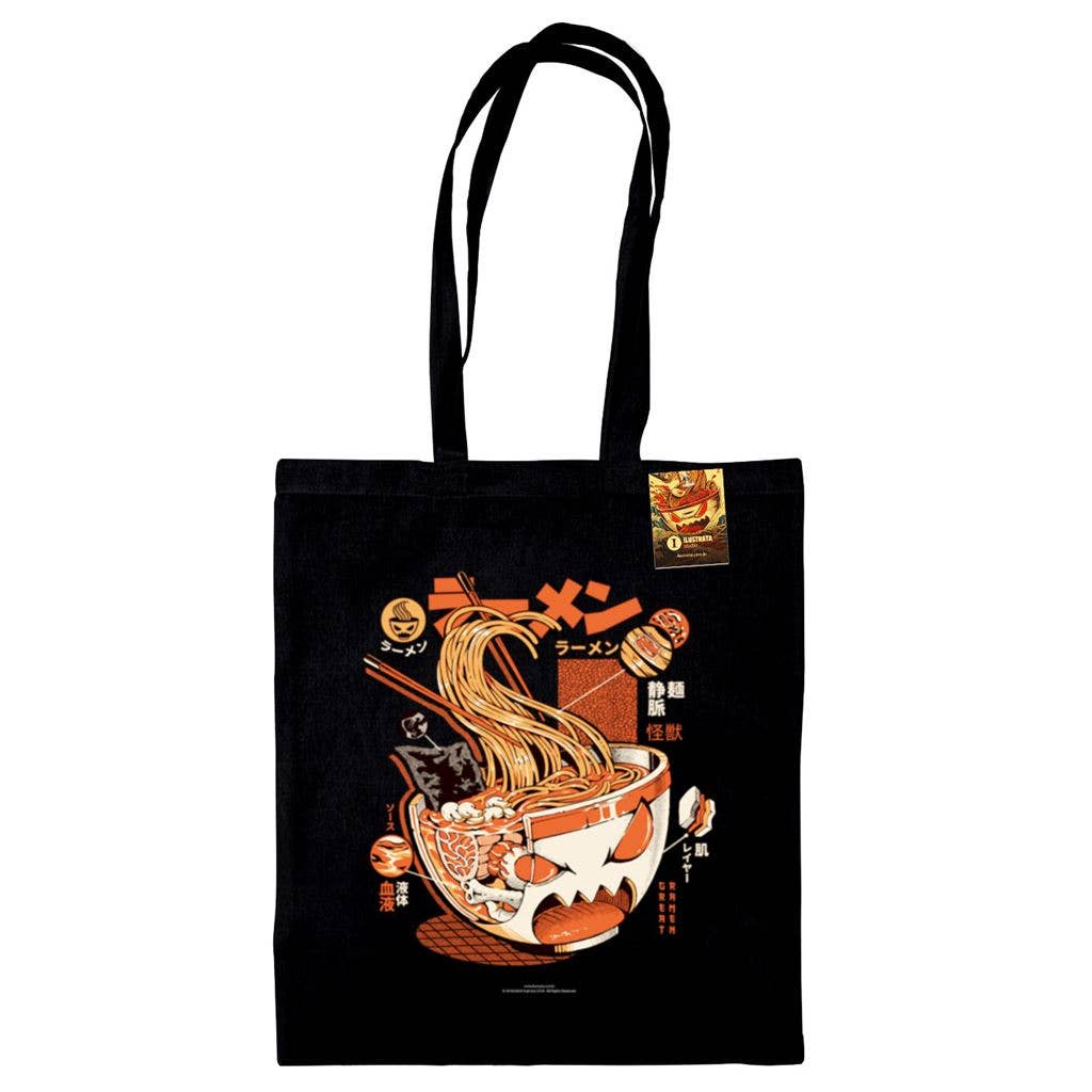ILUSTRATA (RAMEN X-RAY) BLACK TOTE BAG