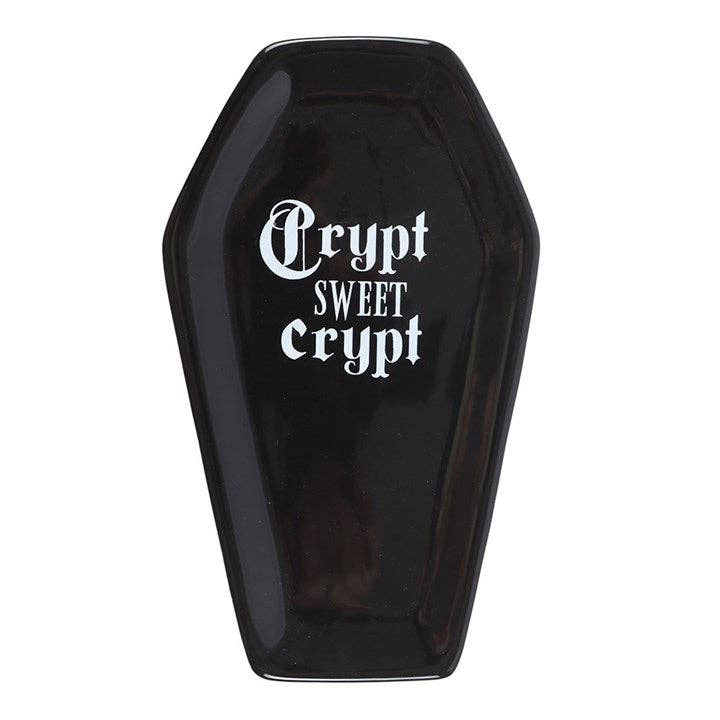 Crypt Sweet Crypt Gothic Coffin Shaped Trinket Tray