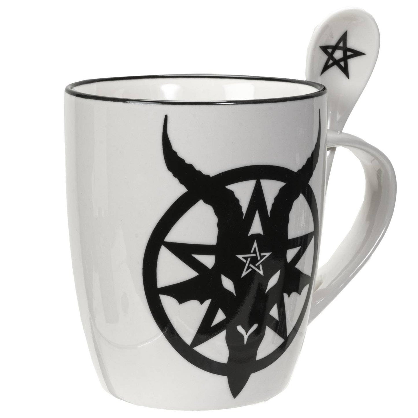 Baphomet Coffee Mug & Spoon Set by Alchemy Gothic UK