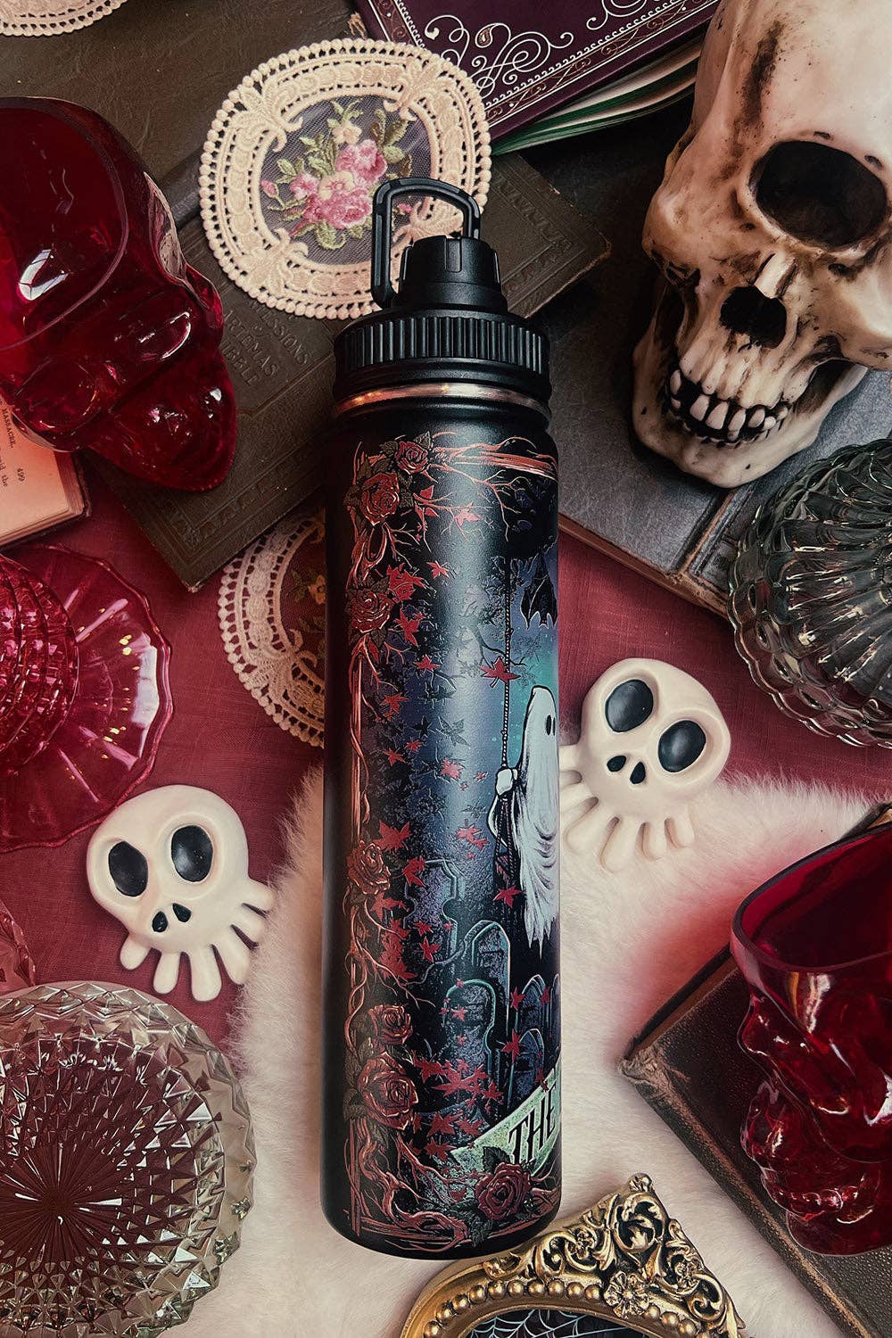 Ghost Love 24 Oz Water Bottle Tumbler