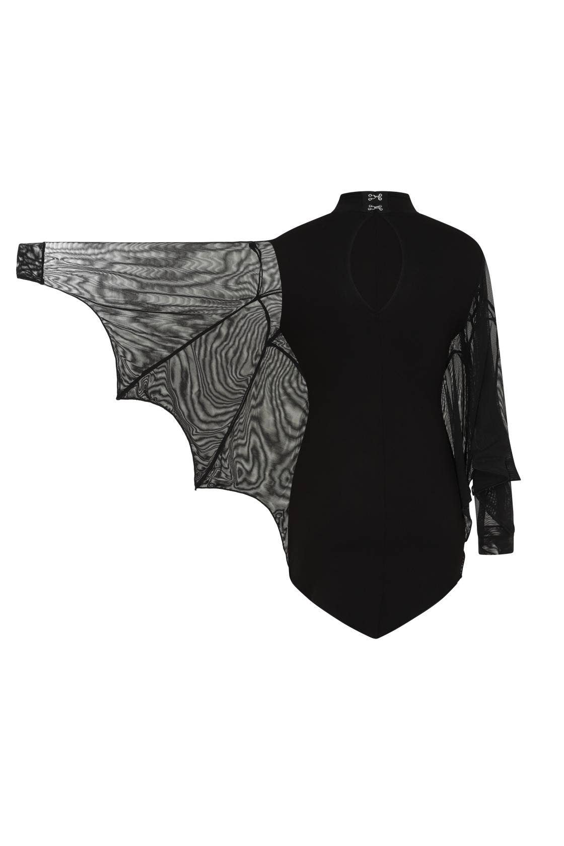 Necessary Evil Cybele Mini Dress with Bat Wing Effect Sleeve