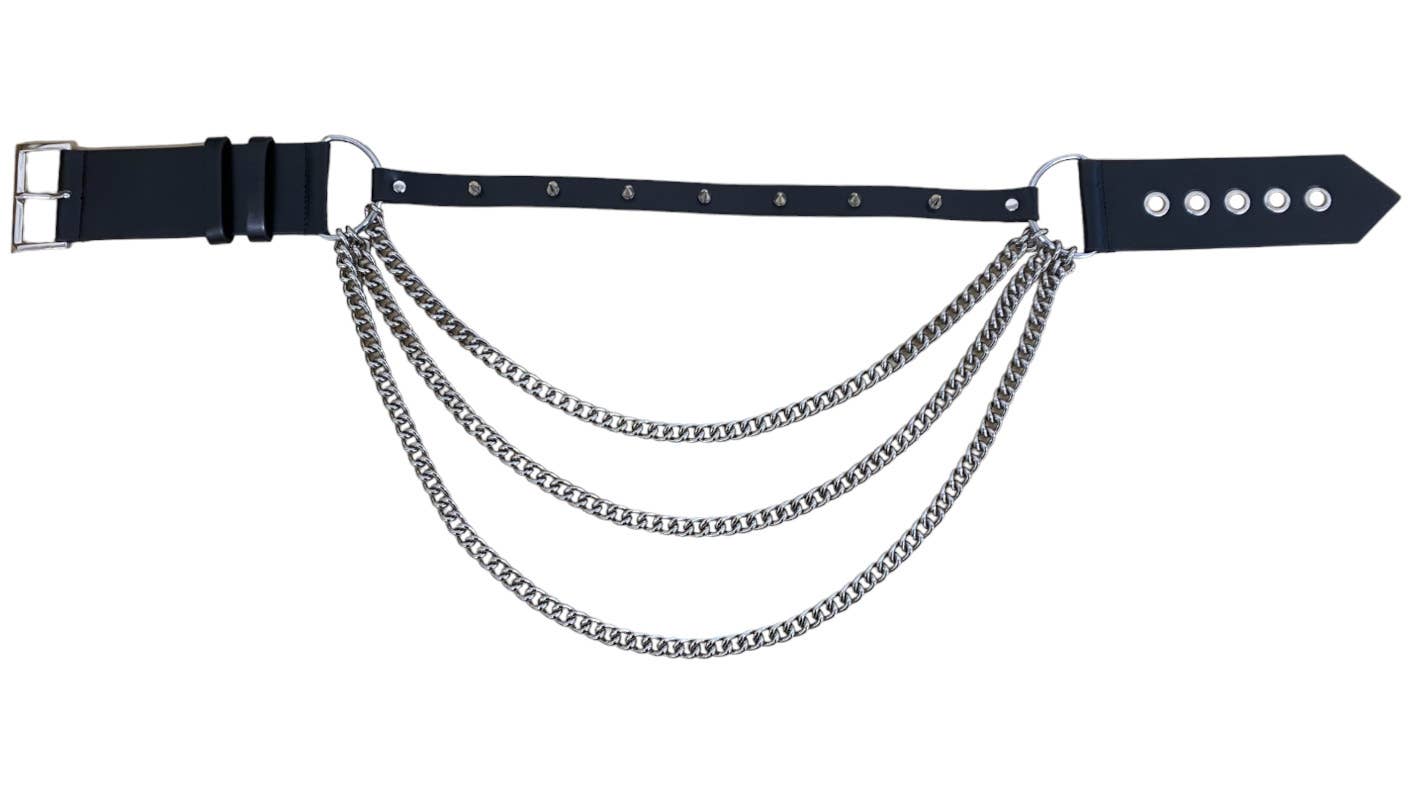 Necessary Evil Nyx Asymmetric Gothic Chain Belt