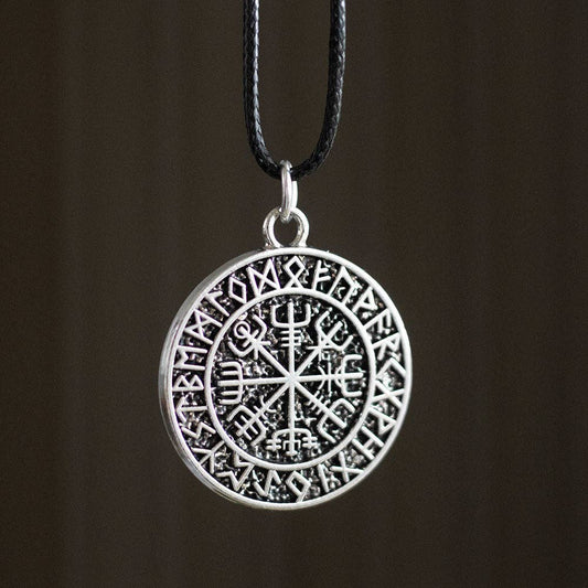 Vegvisir Viking Compass Cord Necklace