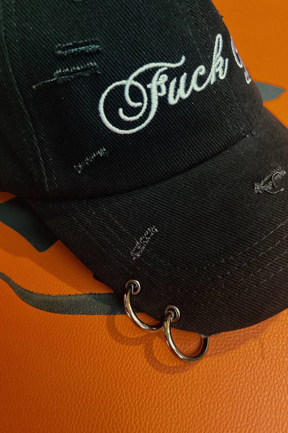 F*ck Off Pierced Baseball Cap