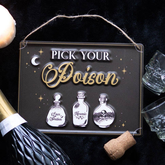 15814 Pick Your Own Poison Hanging Sign Decor