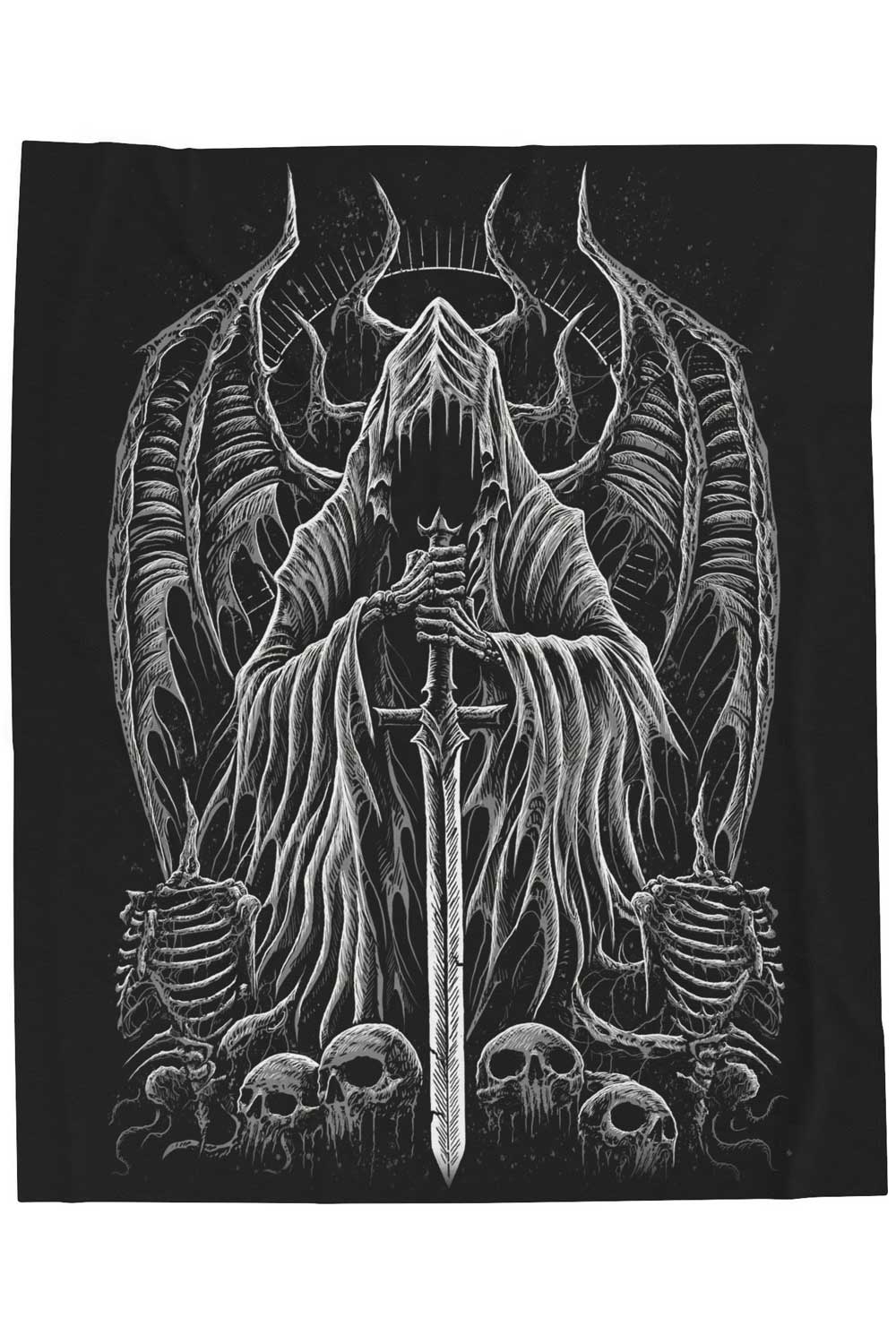 Angel of Death Throw Blanket