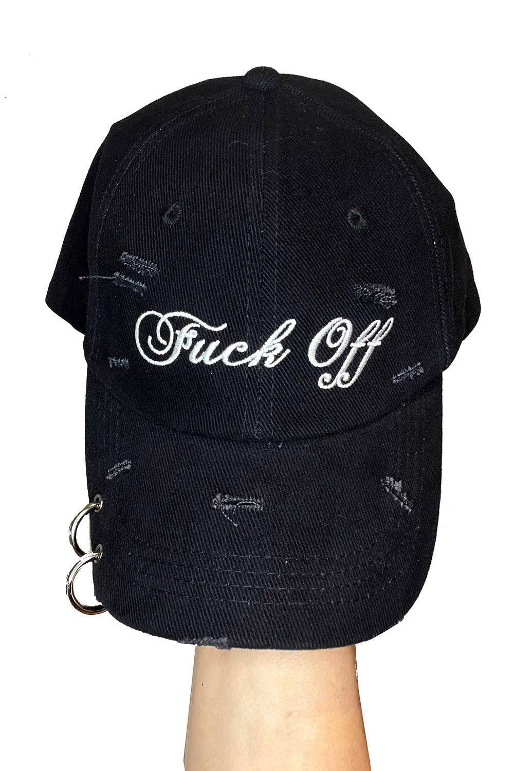 F*ck Off Pierced Baseball Cap