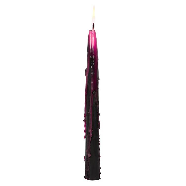 Set of 4 Pink Vampire Tears Gothic Bleeding Taper Candles