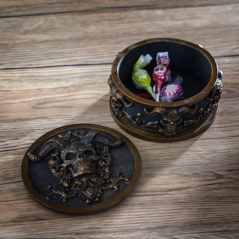 15799 Skull Gothic Trinket Box