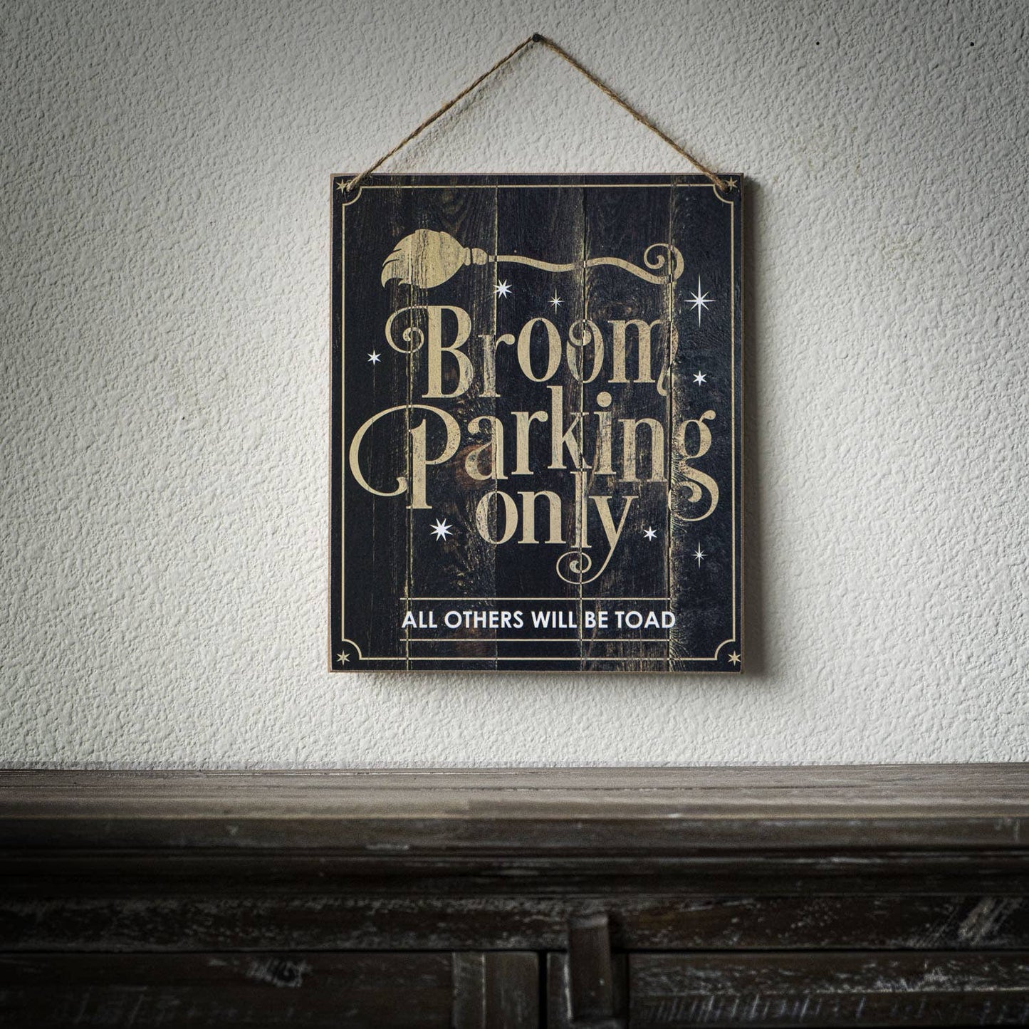 14093 Broom Parking Only Hanging Sign C/16