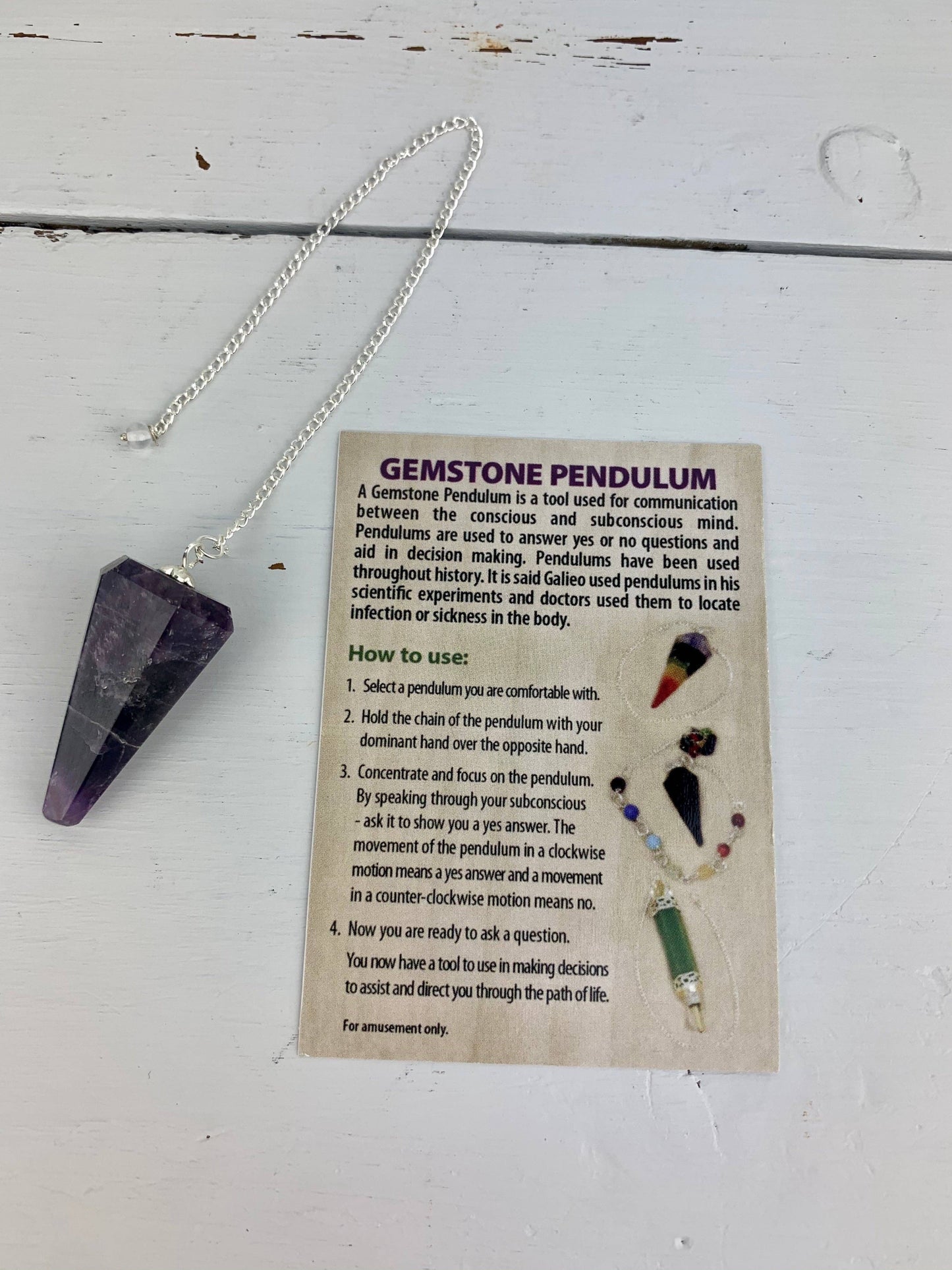 Crystal Pendulums