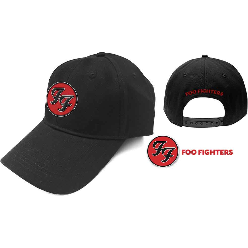 Foo Fighters Unisex Baseball Cap: FF Logo (Black)