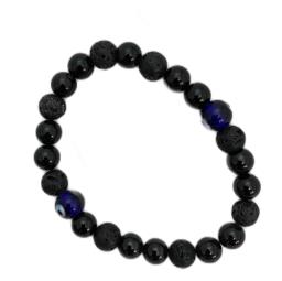 Lava Bracelets & Evil Eye Bracelet Brings Intense Energy, Stability & Strength and Energizes for Lifting Mood, 8mm