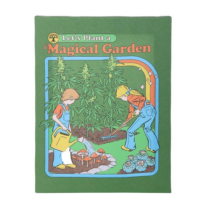 19x25cm Magical Garden Canvas Plaque by Steven Rhodes