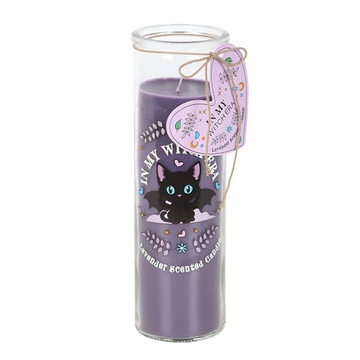 Of Whiskers and Wings Bat Cat Lavender Tube Candle