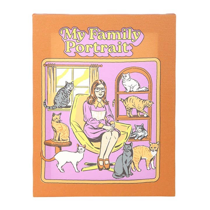 19x25cm My Family Portrait Canvas Plaque by Steven Rhodes