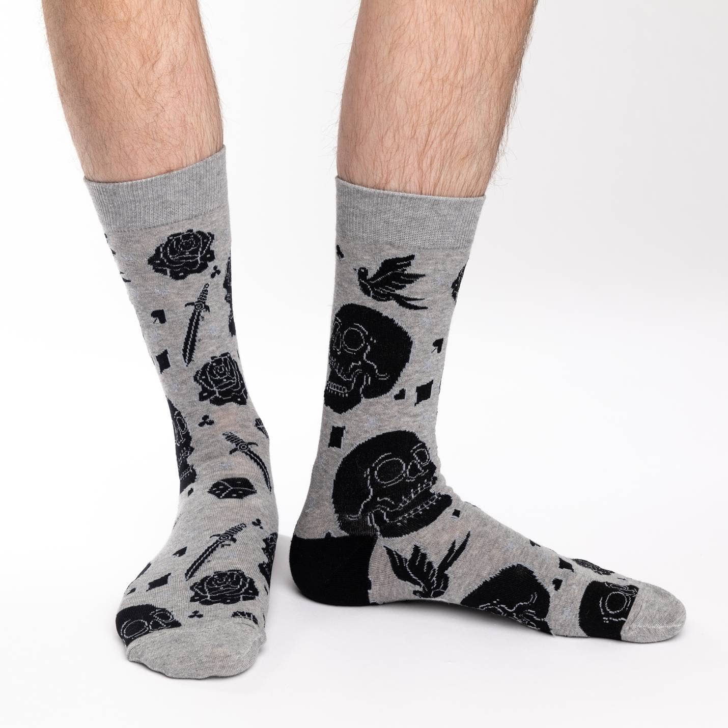 Men's Big & Tall Halloween, Skulls Socks