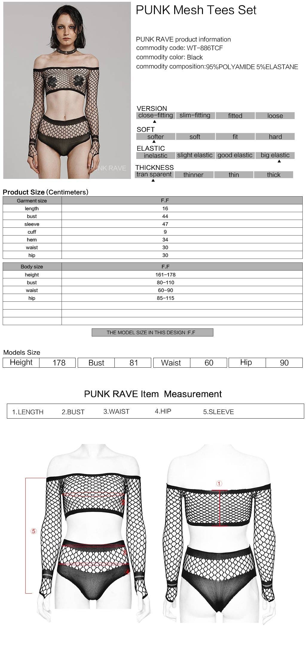 Punk Rave Nikita Fishnet Co-ord Set