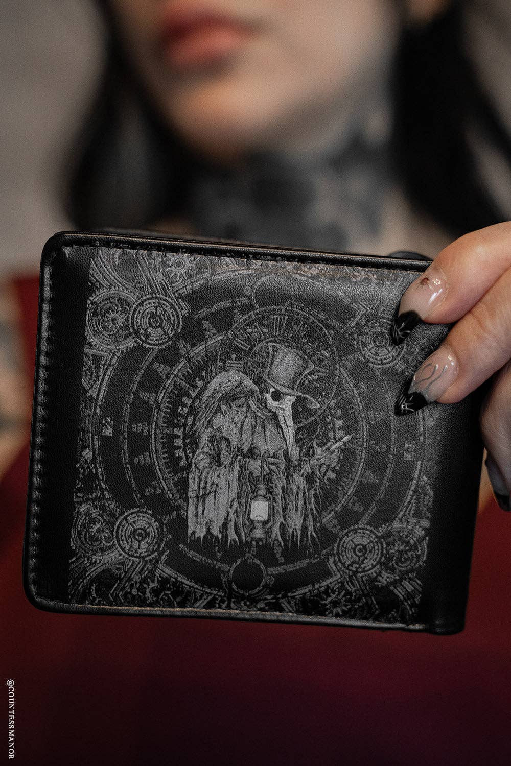 Plague Doctor Bifold Wallet w/ Chain