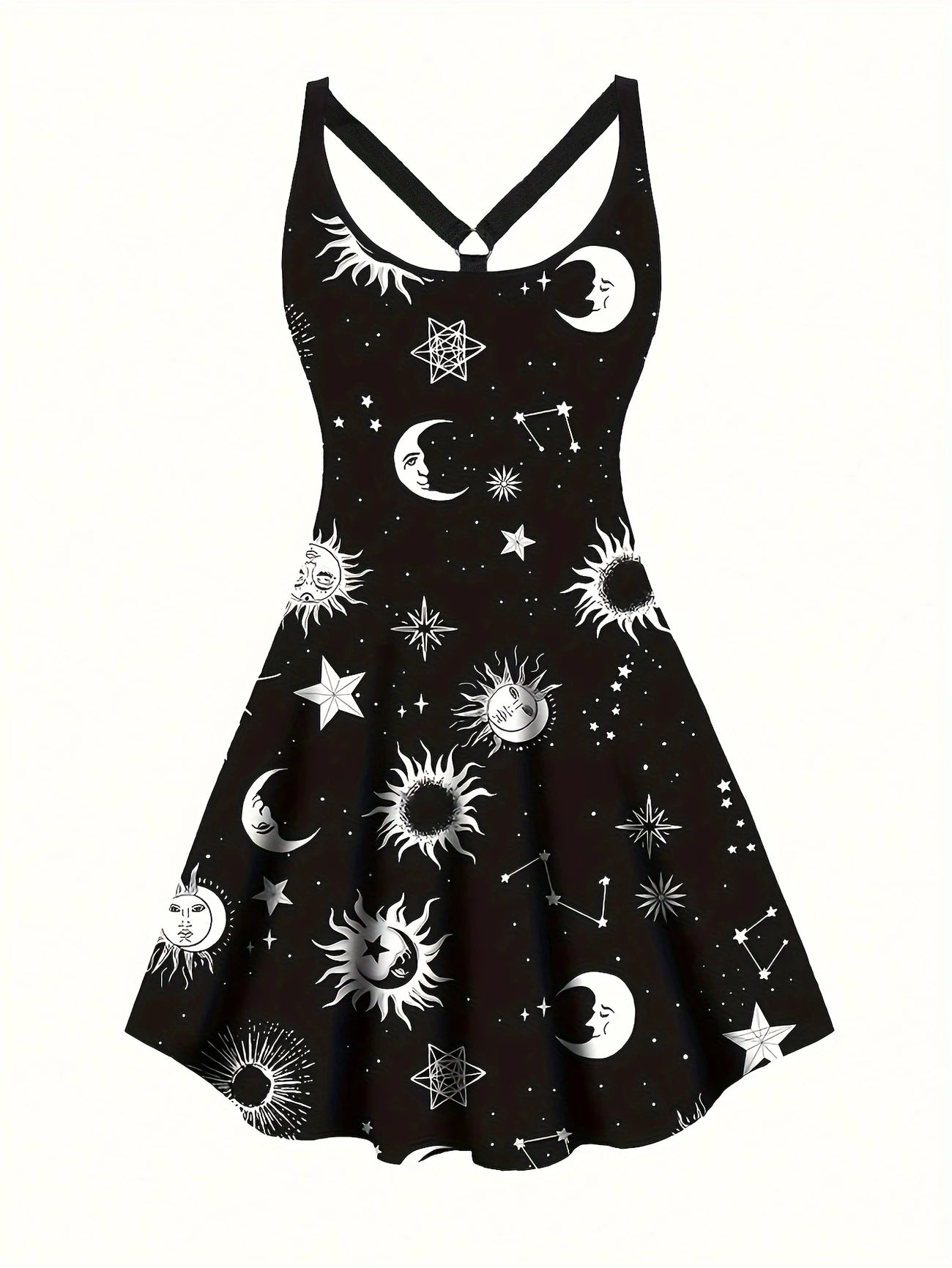 Sun & Moon Gothic Dress – Stretchy & Stylish