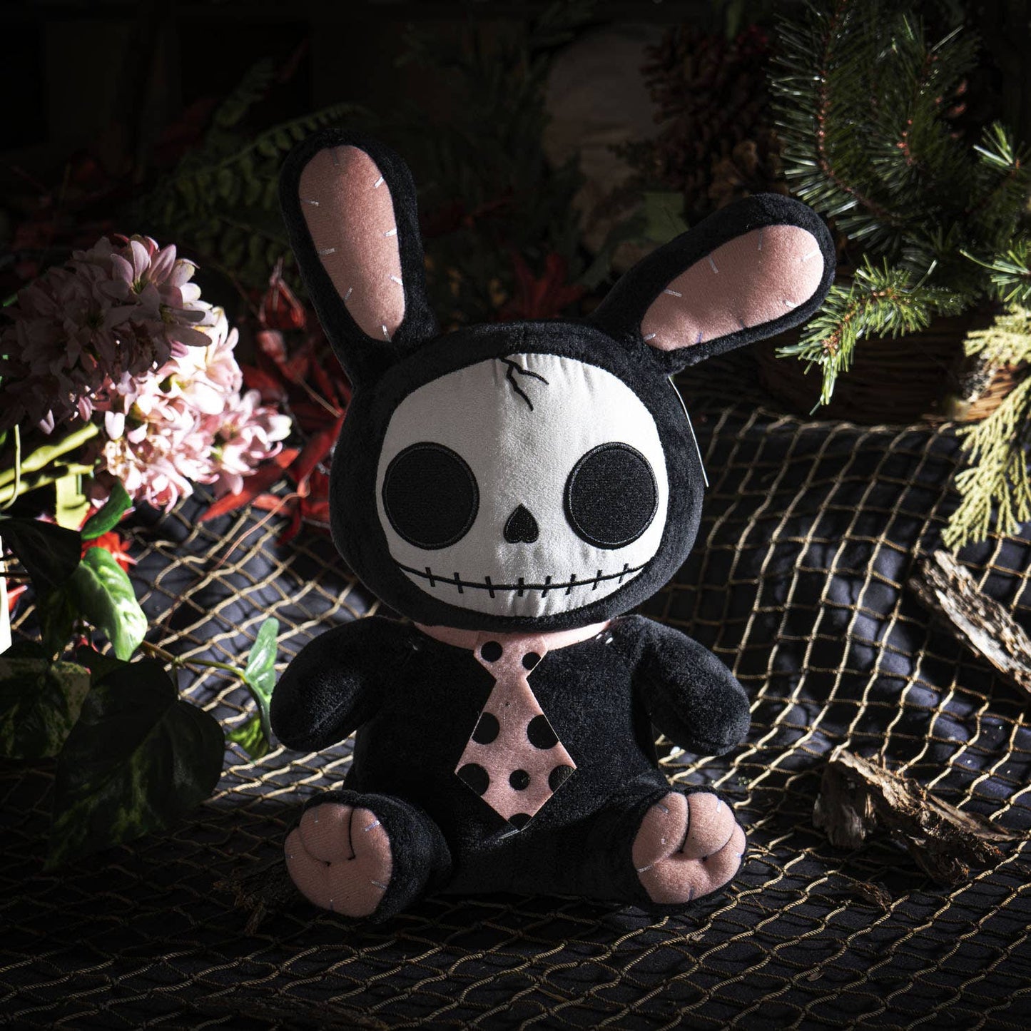 Furrybones Pink Bun-Bun Halloween Polyester Plush Toy